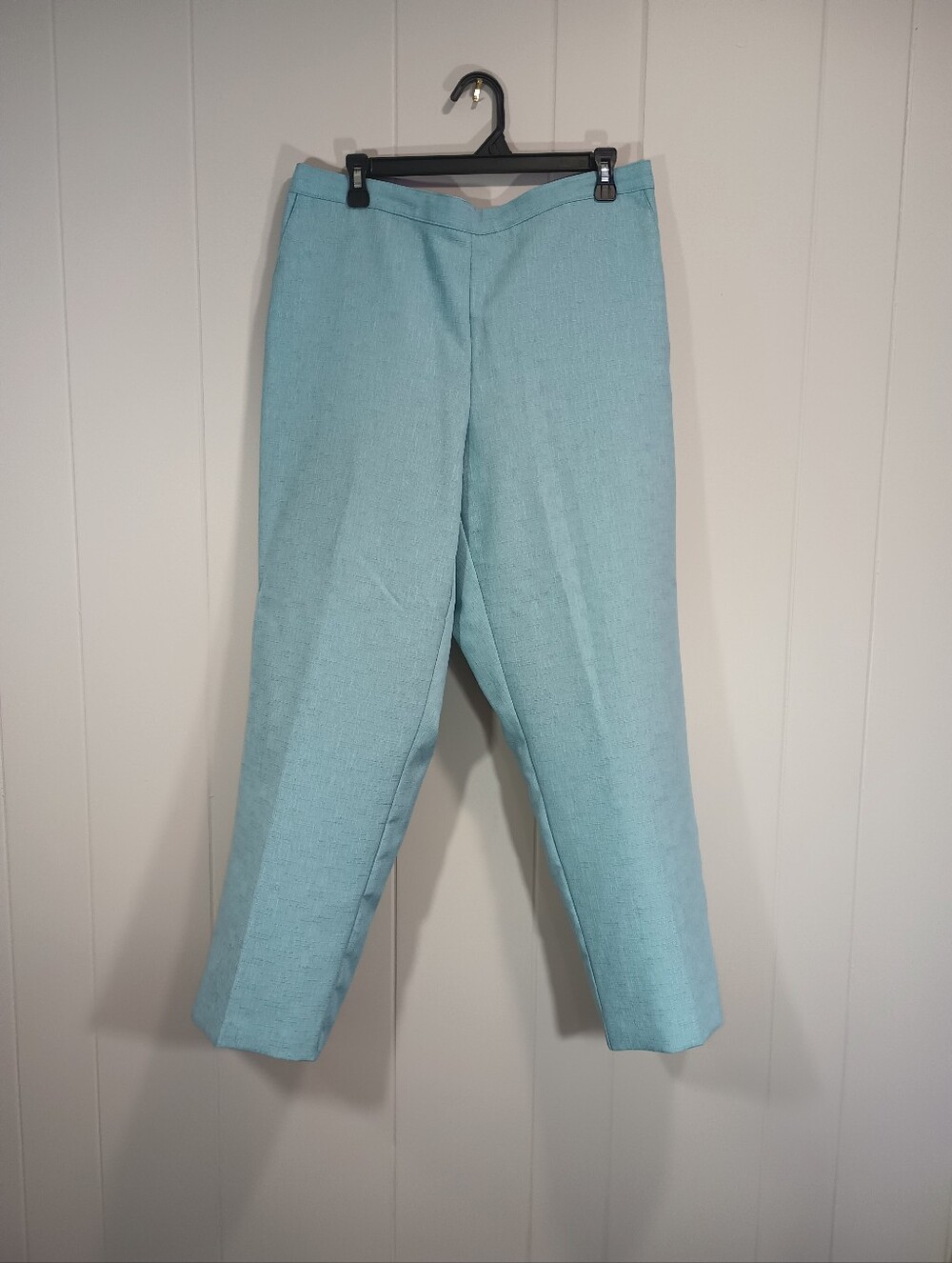 Alfred Dunner Light Aqua Straight-Leg Women's Dress Pants